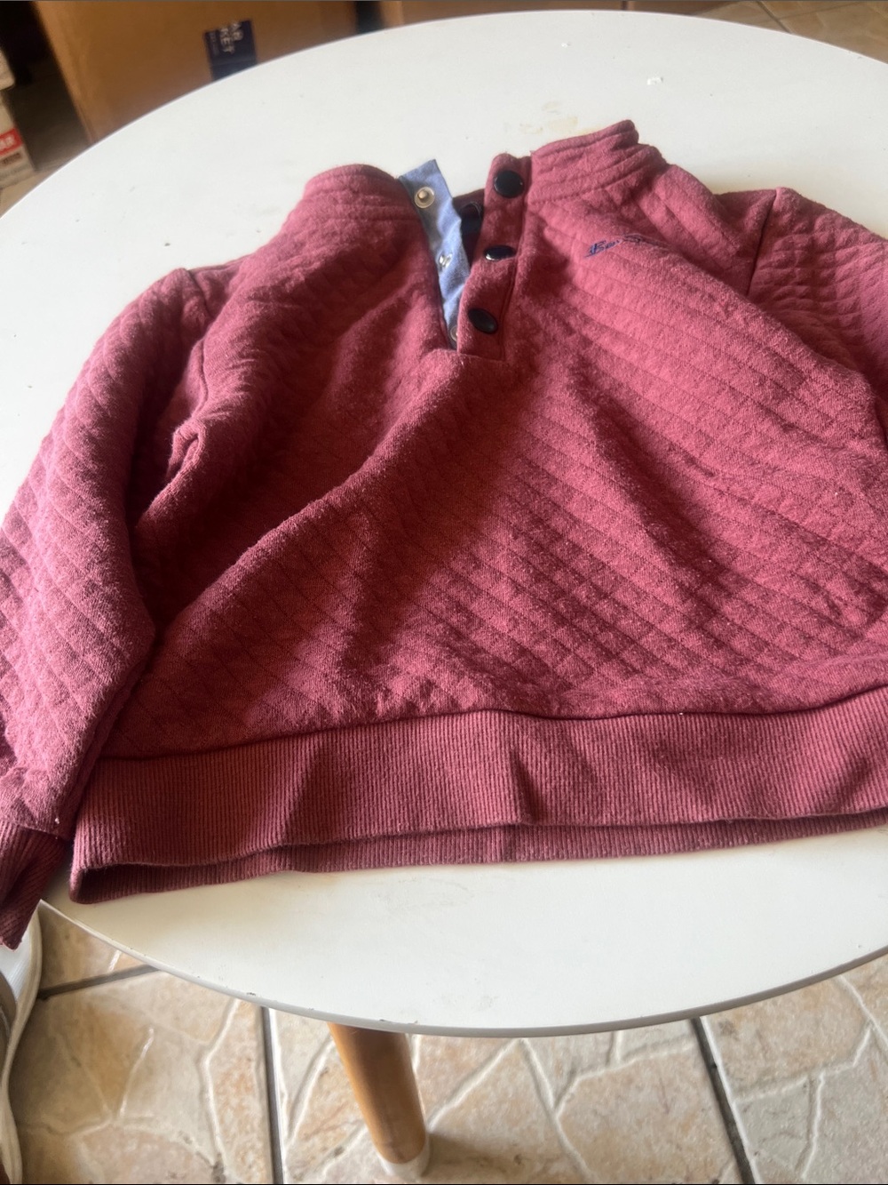 Ben Sherman Kids Quilted Pullover Jacket in Dusty Rose